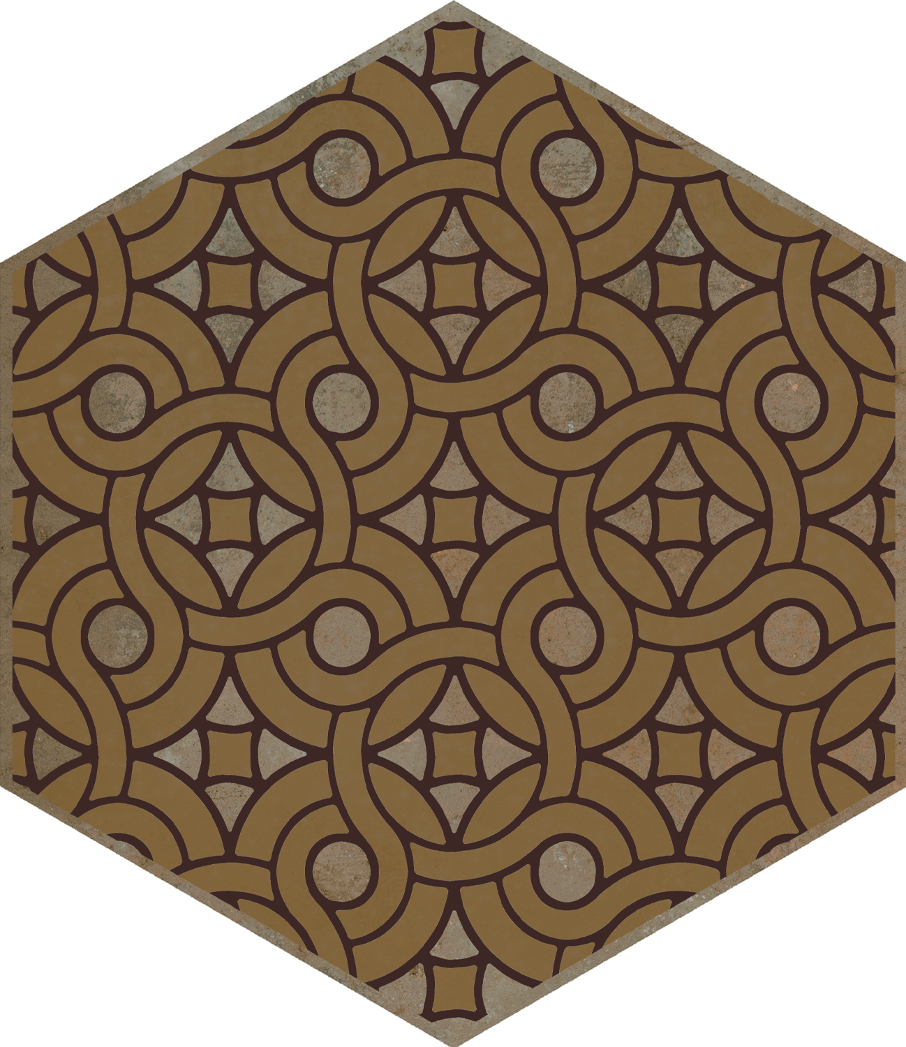 Керамический декор Kerama Marazzi Гроссето VT\B559\SG23041N коричневый матовый 20х23,1