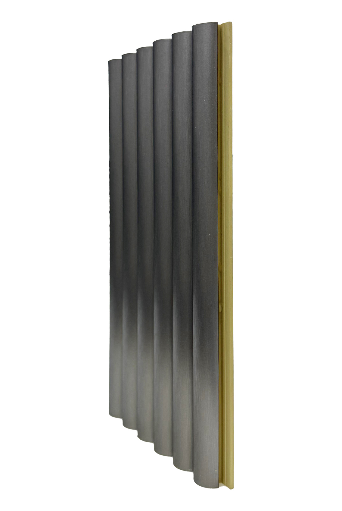 Бамбуковая панель Bonaparte рифленая Pipe silver metal 2800*123*15 (1шт=0,3444 кв.м.)