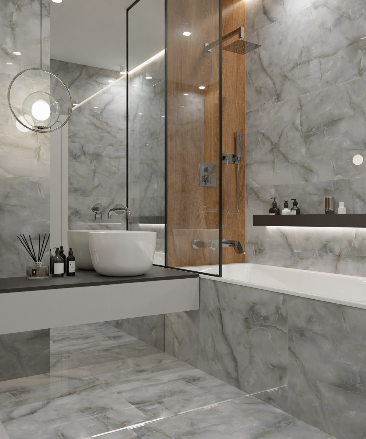 Керамический гранит Primavera Marvel Onix Grey 60x60 PR143 полированный