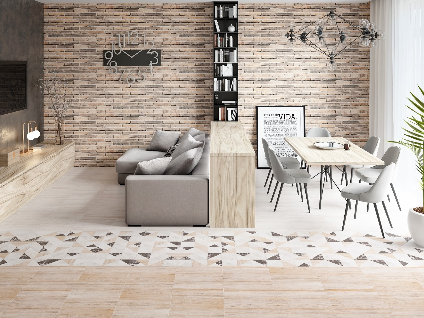 Керамический гранит Lasselsberger Ceramics Шервуд 6246-0049 (ст. арт. 6046-0391) 45x45 геометрия