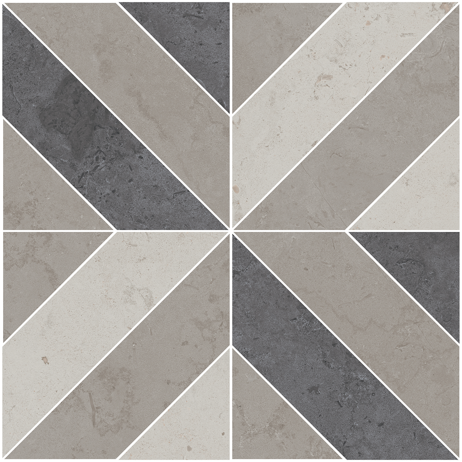 Керамический декор Про Лаймстоун ID124T серый матовый 60x60 (ст.арт.  ID124)