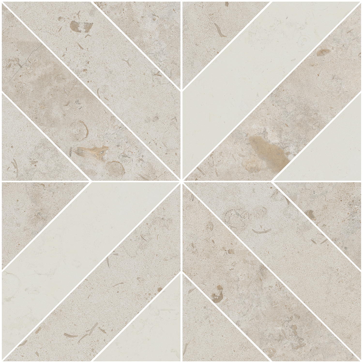 Керамический декор Про Лаймстоун ID125T бежевый матовый 60x60 (ст.арт. ID125)