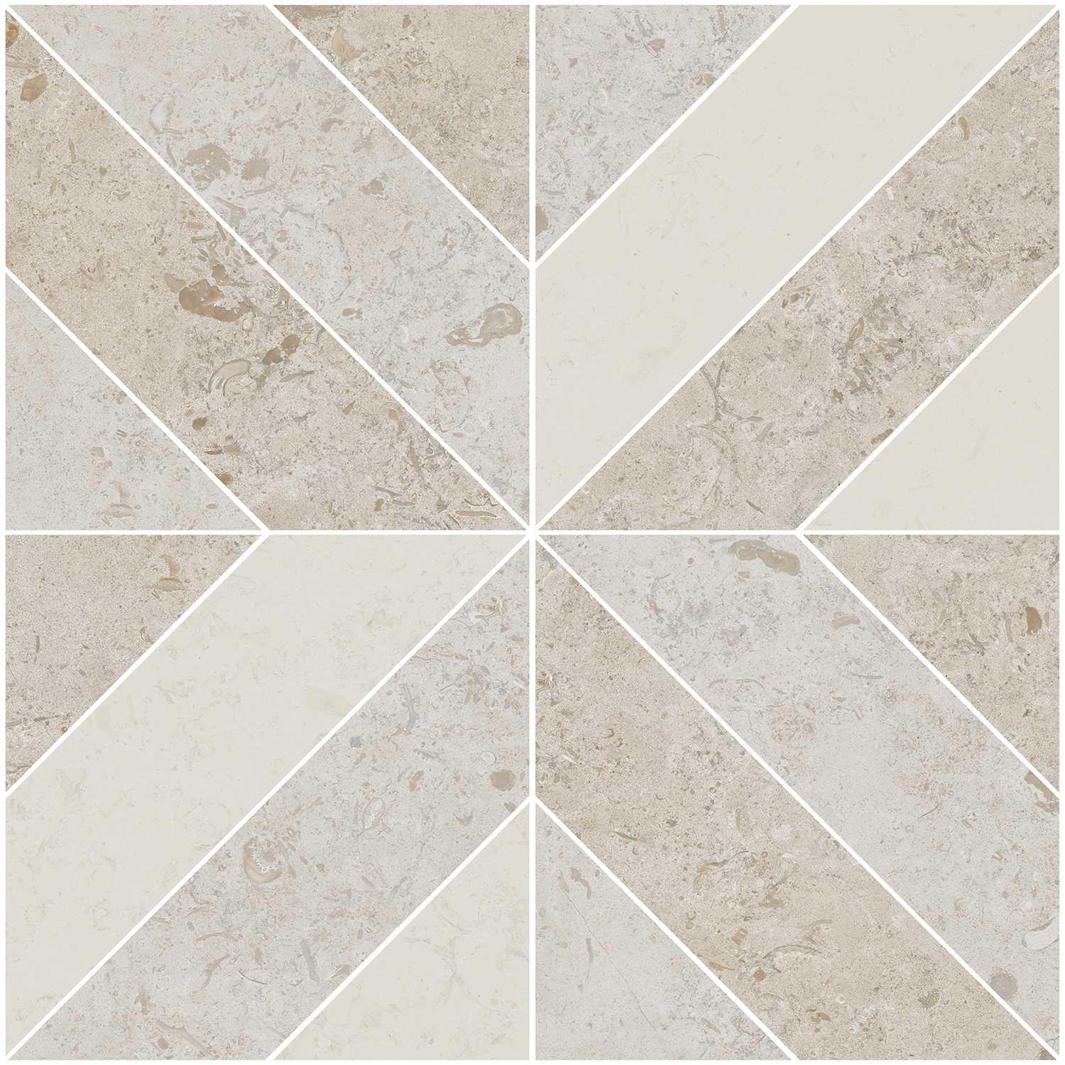 Керамический декор Про Лаймстоун ID125T бежевый матовый 60x60 (ст.арт. ID125)