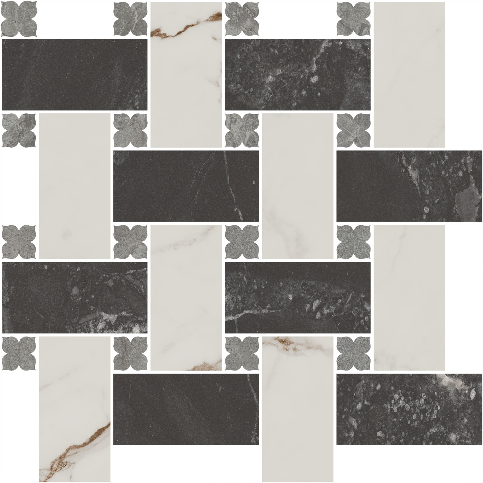 Керамический декор Kerama Marazzi Риальто 3 наборный матовый 43.5x43.5 в Уфе — купить с доставкой | Nova