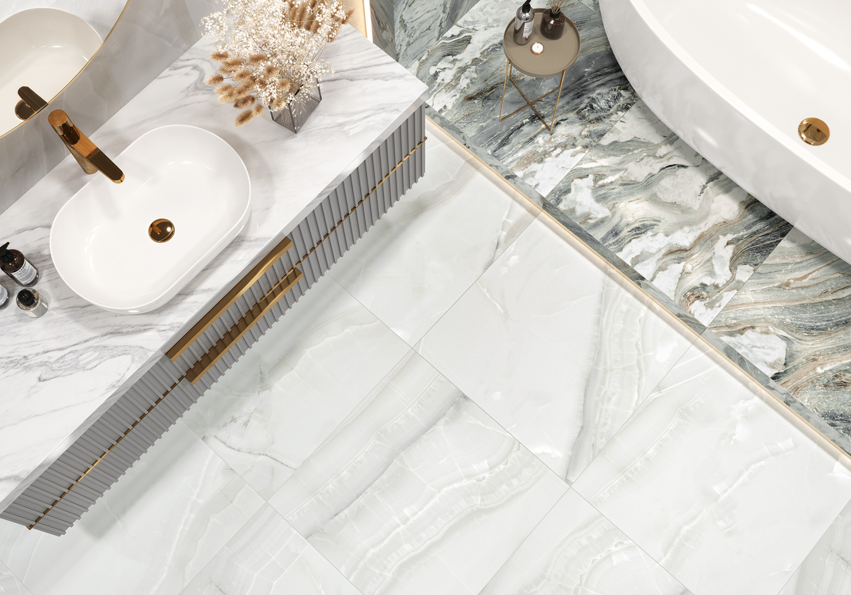 Керамический гранит Snow Onyx полированный 60х120 60120SWX00P