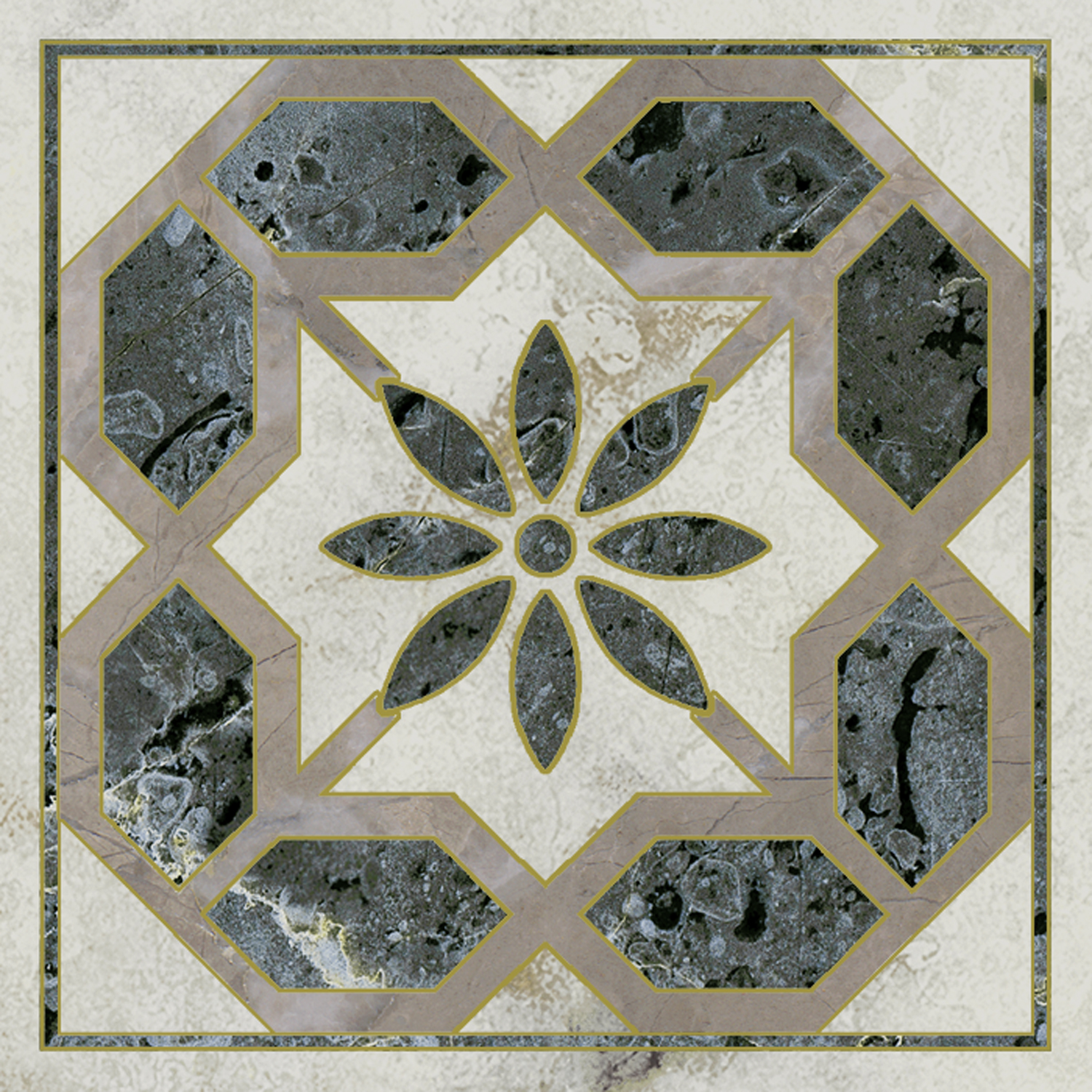 Керамическая вставка Kerama Marazzi Серенада OS\A312\SG606220RL 3 лаппатированный обрезной 7,2x7,2