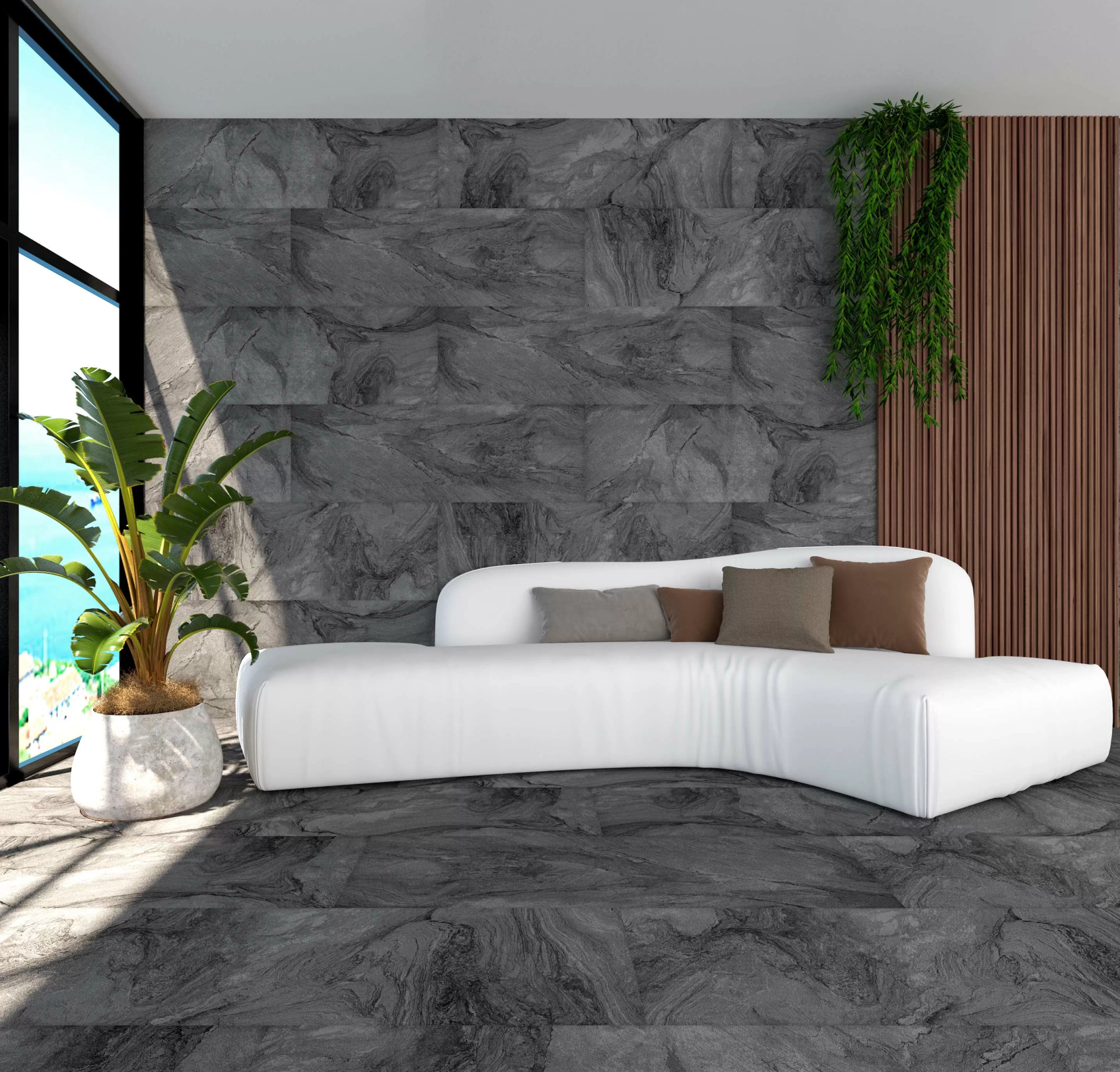 Керамический гранит Usak Seramik Arena Black Granuled Sugar 60x120