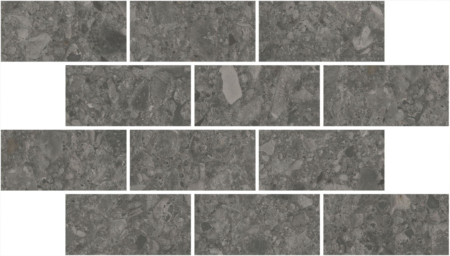 Керамическая мозаика Kerama Marazzi Чеппо ди Гре антрацит матовая обрезная 34,6x20 в Уфе — купить с доставкой | Nova