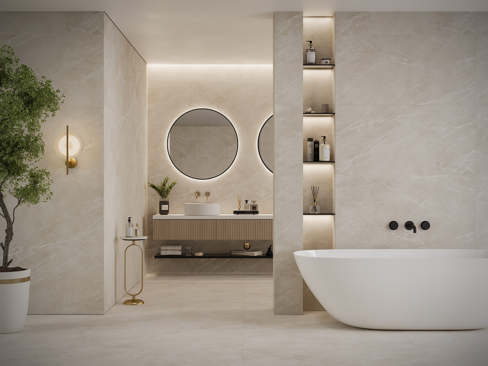 Керамический гранит Gracia Ceramica Crema PG 01 матовый 600х1200