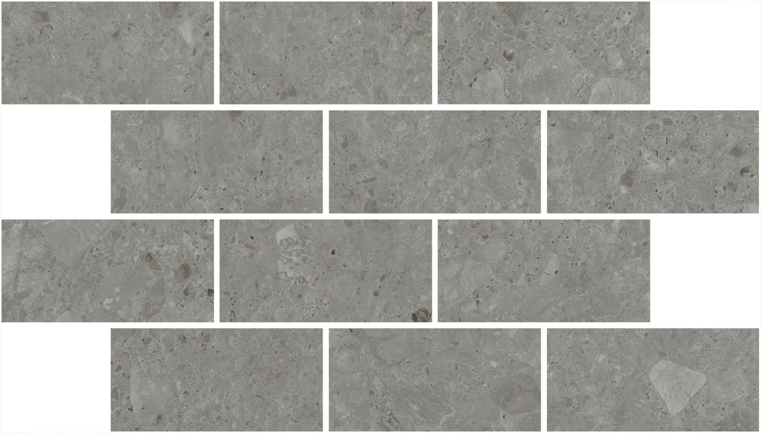 Керамическая мозаика Kerama Marazzi Чеппо ди Гре серая темная матовая обрезная 34,6x20 в Уфе — купить с доставкой | Nova