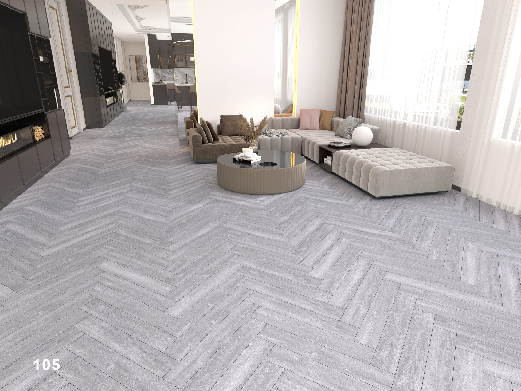 Ламинат WoodStyle Arrow 105 Дуб Певенси 600*100*12