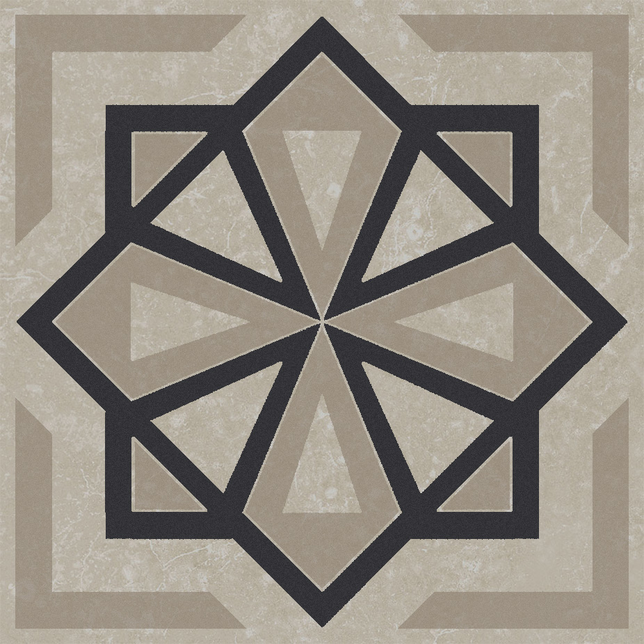 Керамический декор Kerama Marazzi Касабланка серый светлый матовый 9.8x9.8x0.7