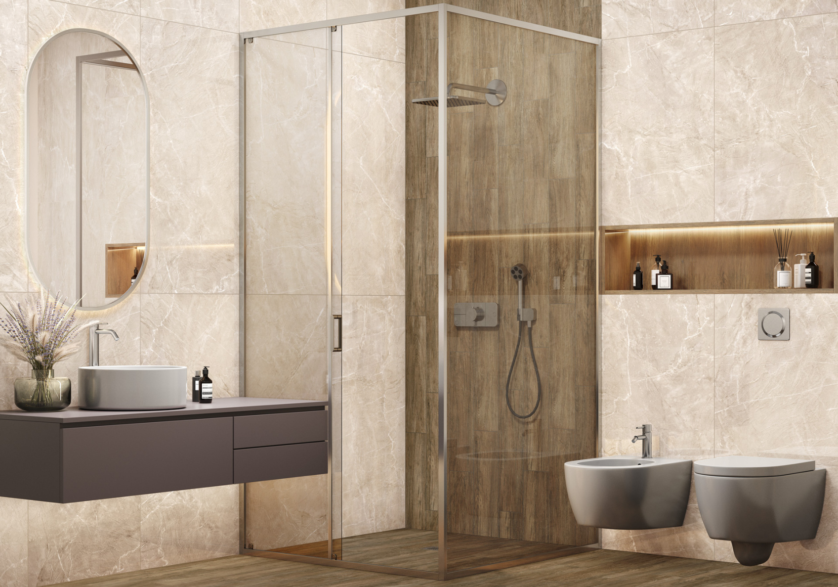 Керамический гранит New Trend Terra Beige полированный 60х120 60120TER11P