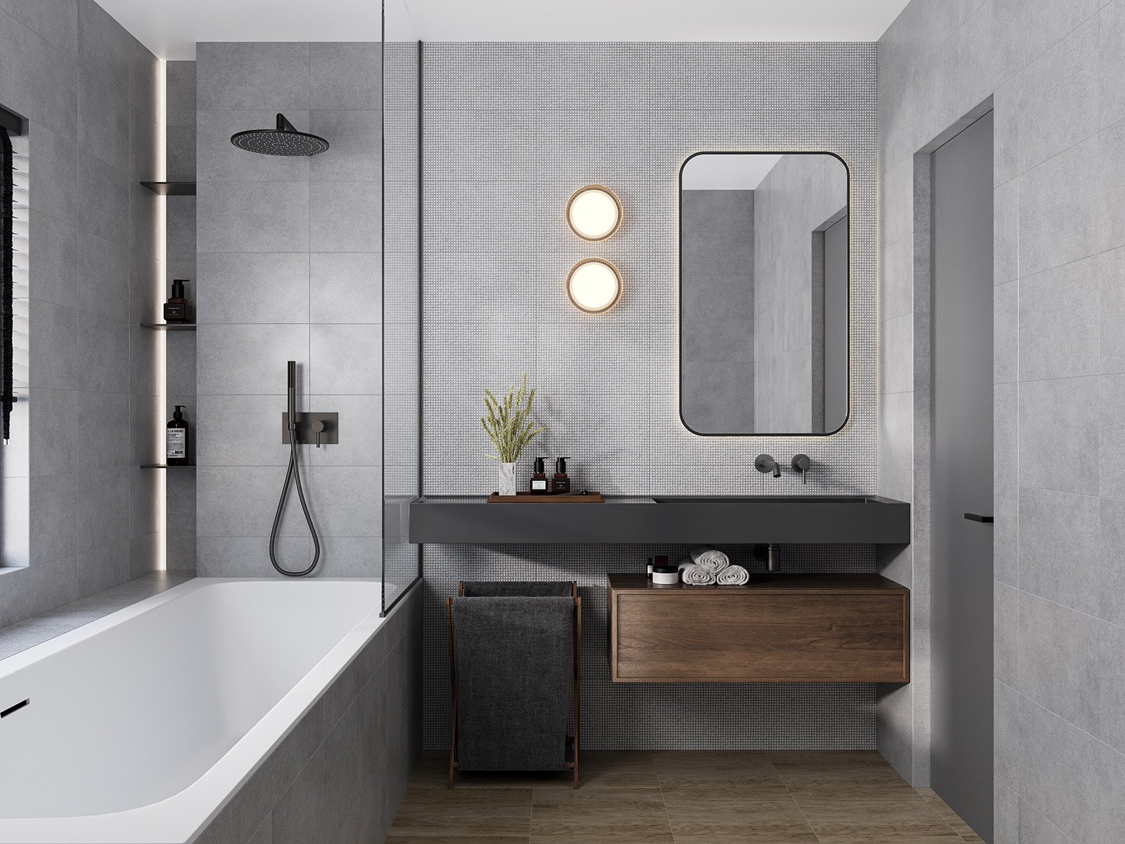 Керамическая плитка Gracia Ceramica Ритм сер низ 03