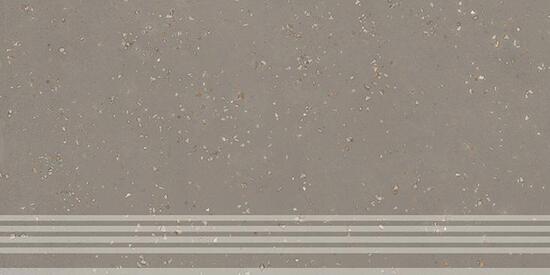Керамическая ступень Kerama Marazzi Пунтум серый матовый обрезной 30x60x0,8