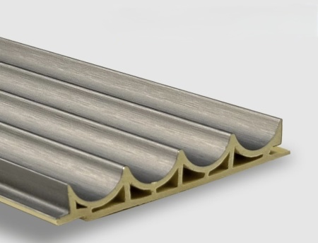 Бамбуковая панель Bonaparte рифленая Wave dark metal 2800*100*15 (1шт=0,28 кв.м.)