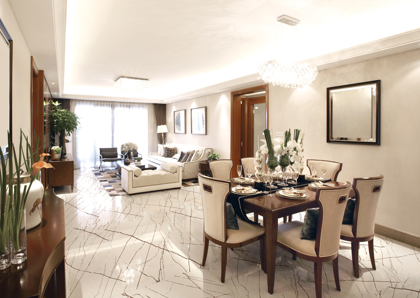 Керамический гранит Sandra CF101 LLR лаппатированный белый 600х600