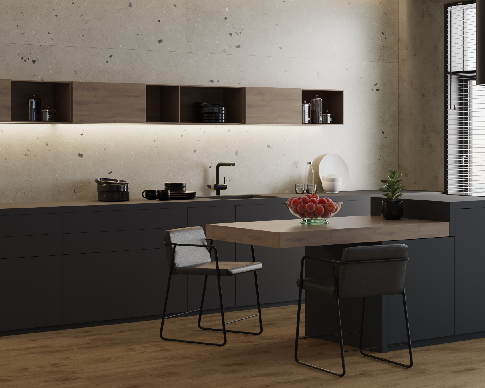 Керамический гранит Kerranova  Etagi бежевый K-2014/MR матовый 600х1200