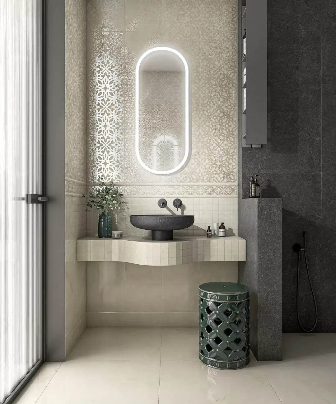 Керамическая плитка Kerama Marazzi Махкама бежевый светлый глянцевый обрезной 30x60x0,9