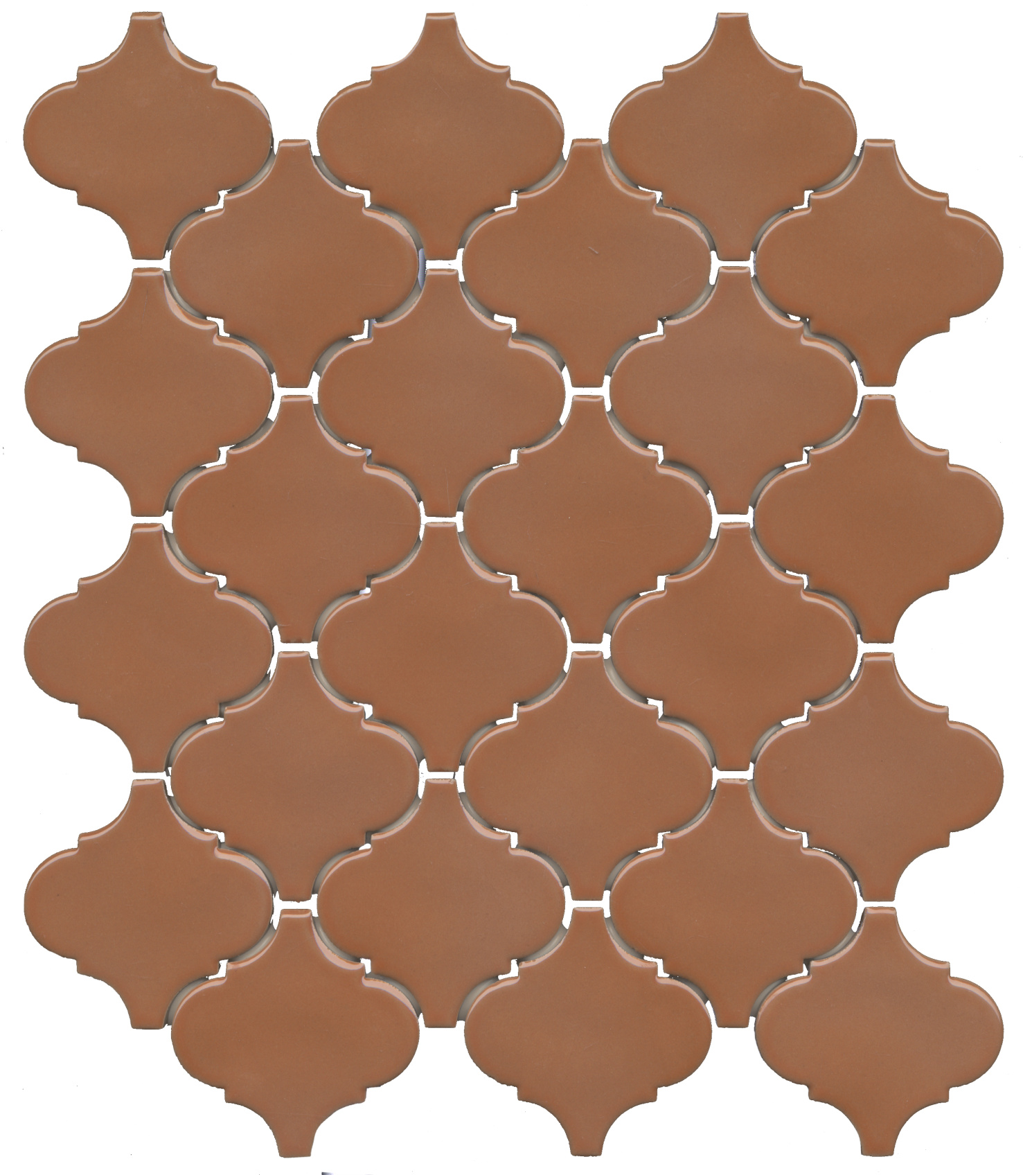 Керамическая мозаика Kerama Marazzi Арабески Марокко коричневая глянцевая 26x30