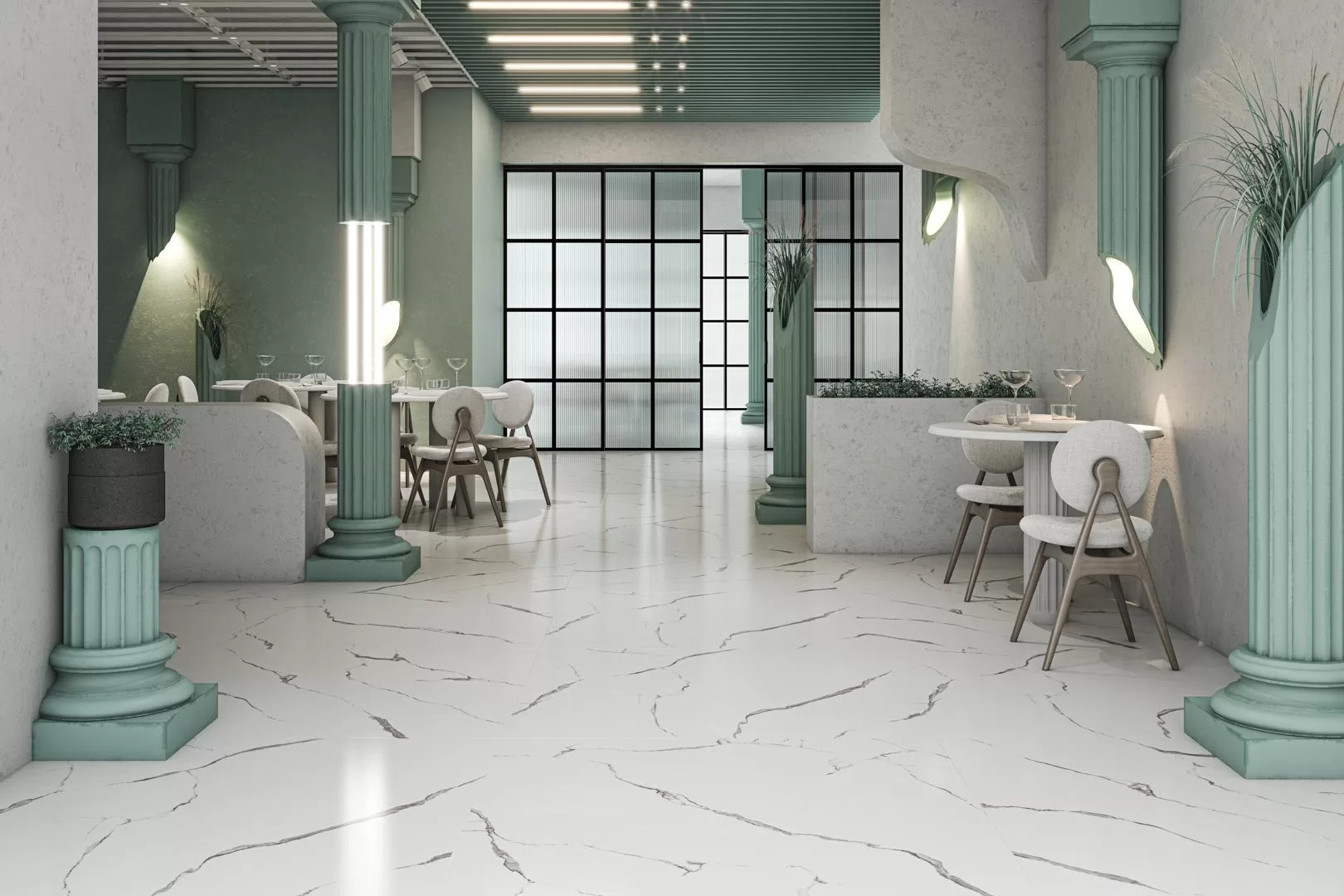 Керамический гранит Kerama Marazzi Монте Тиберио белый лаппатированный обрезной 80x160