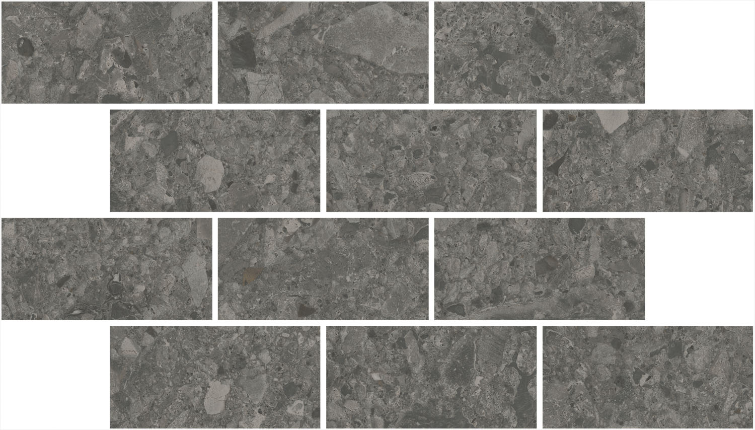 Керамическая мозаика Kerama Marazzi Чеппо ди Гре антрацит матовая обрезная 34,6x20 в Уфе — купить с доставкой | Nova