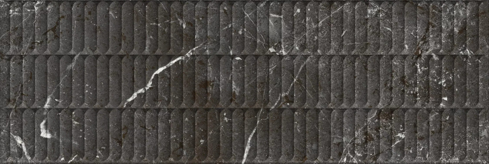 Керамическая плитка Kerama Marazzi Тубкаль черная глянцевая структура обрезная 30x89.5x1.05