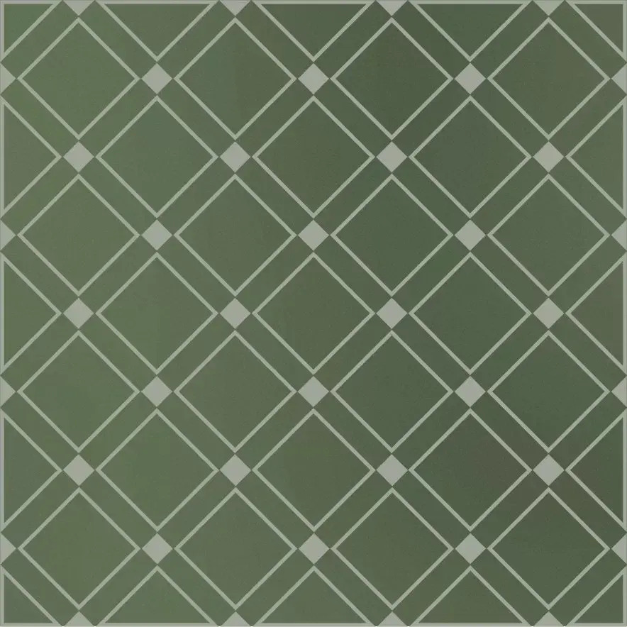 Керамический декор Kerama Marazzi Бахия 1 зеленый глянцевый 9,8x9,8x0,7