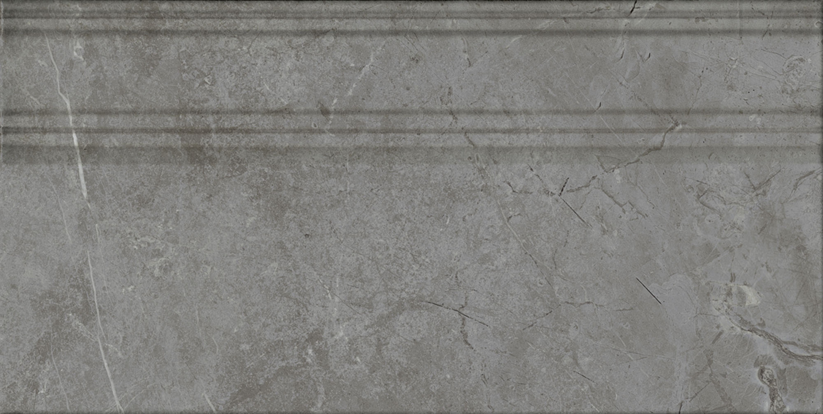 Керамический плинтус Kerama Marazzi Риальто серый темный глянцевый обрезной 20x40 в Уфе — купить с доставкой | Nova