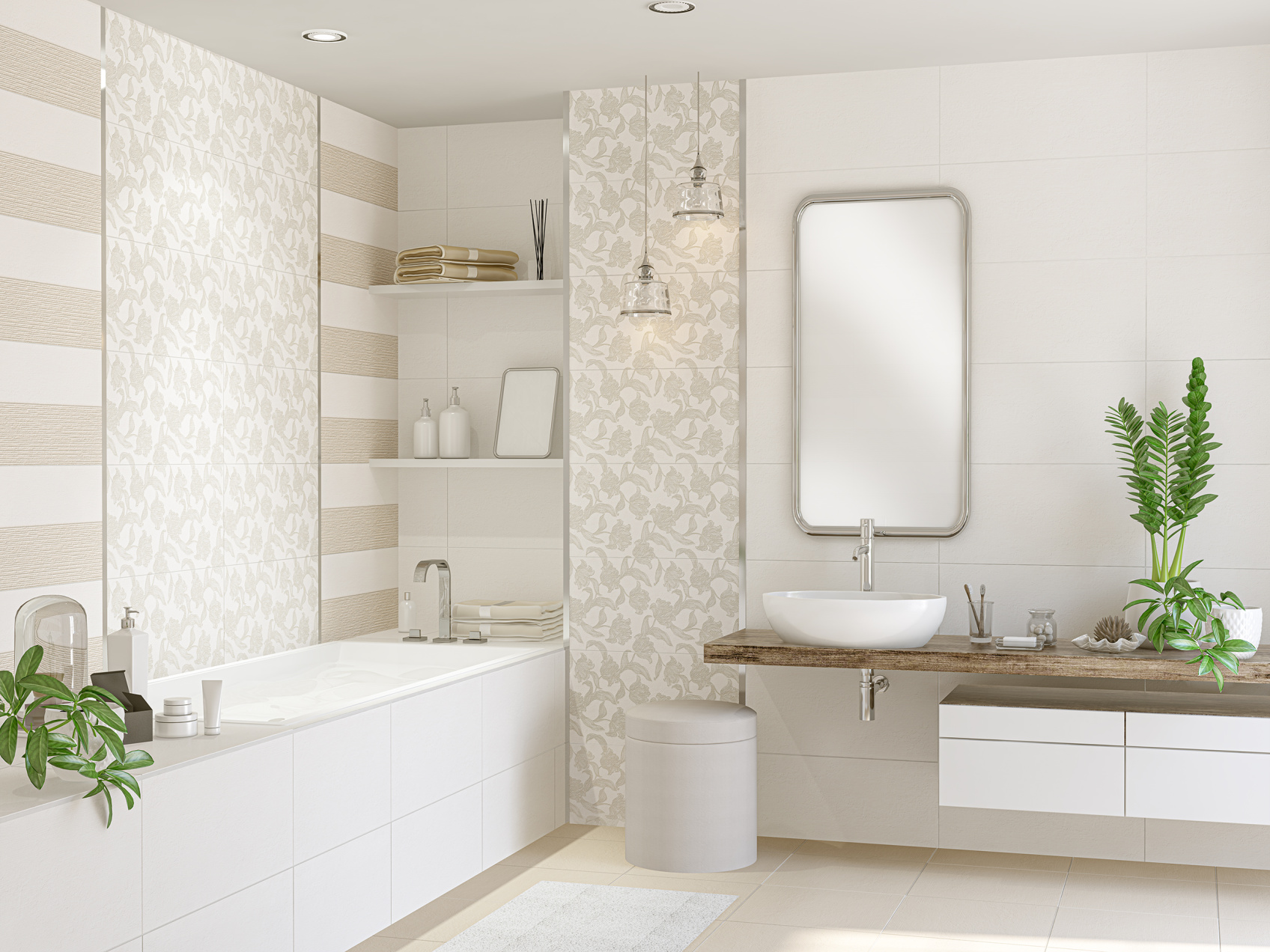 Керамическая плитка Azori Mallorca Beige Floris 315x630