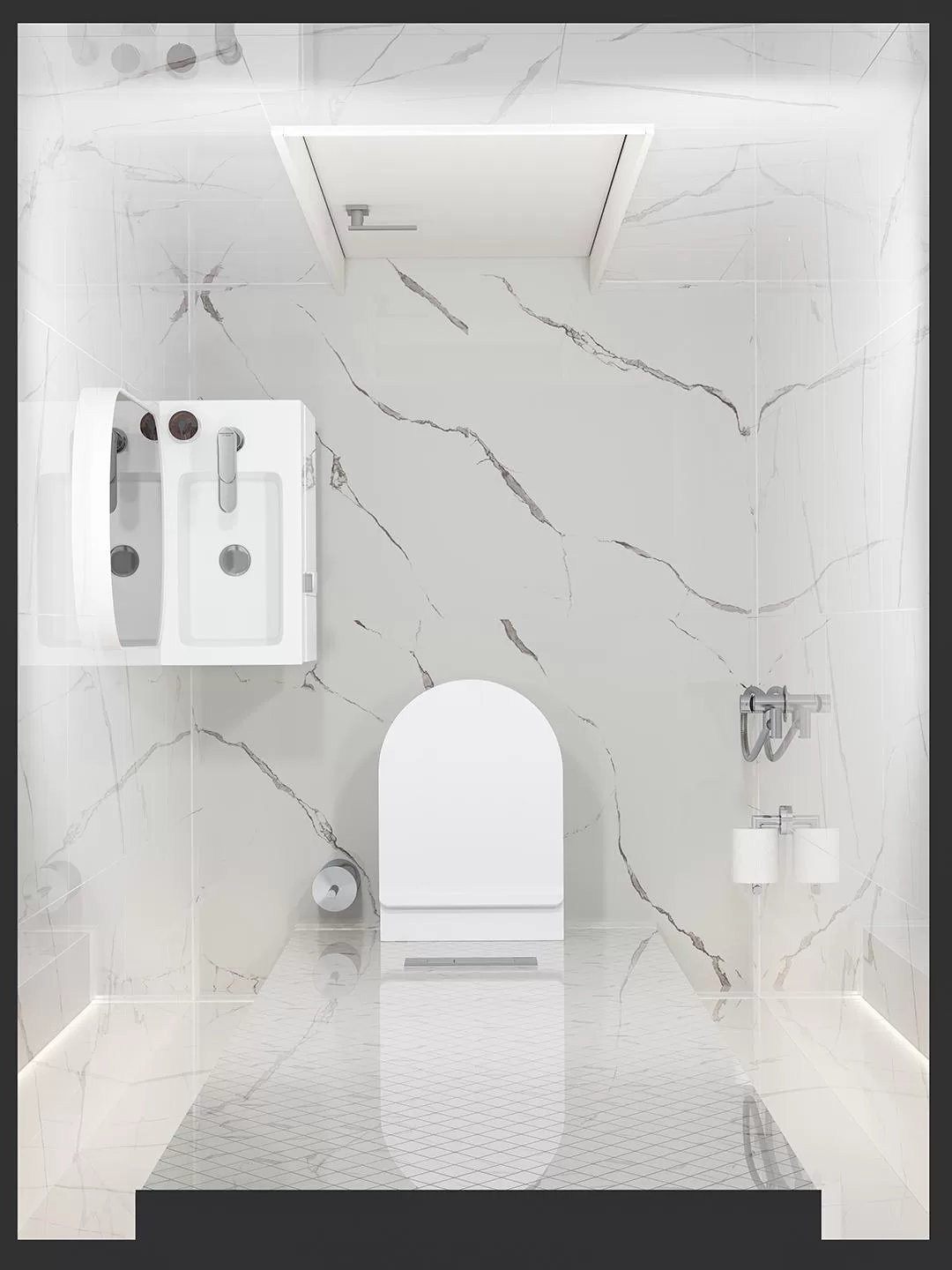 Керамический гранит Kerama Marazzi Монте Тиберио белый лаппатированный обрезной 80x160