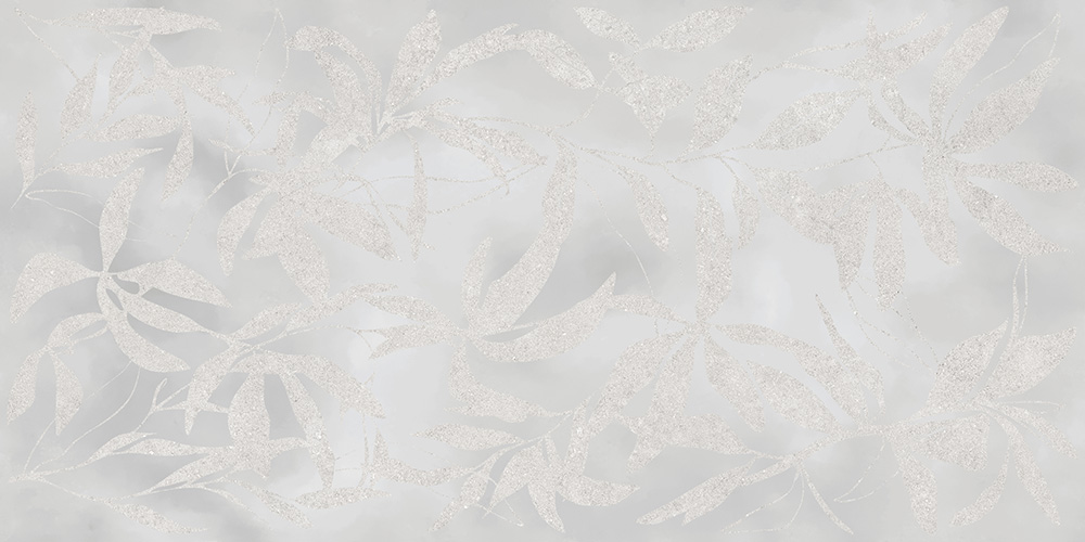 Керамический гранит Vitra ArtWall Цветы Серый Матовый 60х120