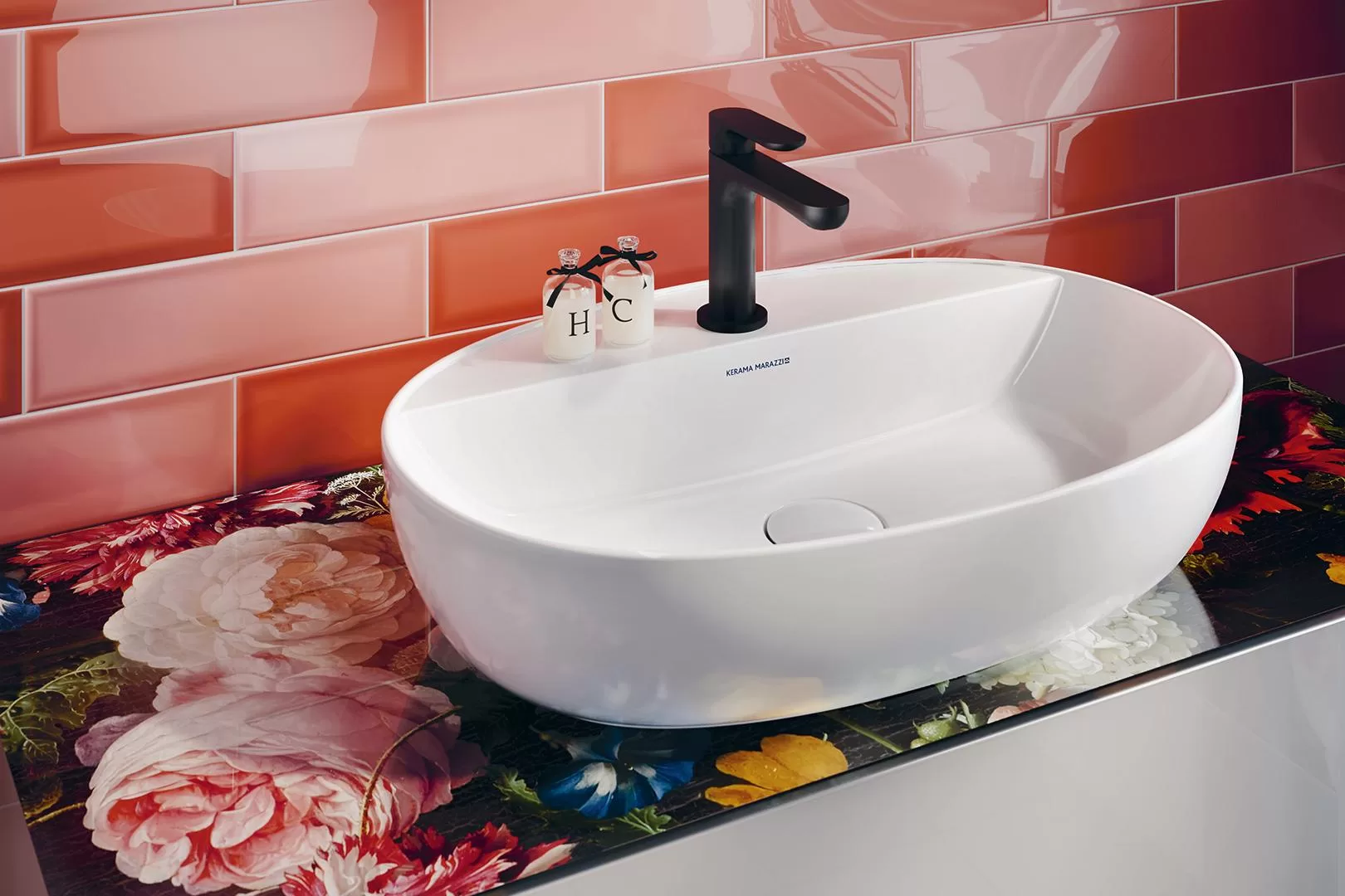 Керамическая плитка Kerama Marazzi Аккорд 9023 коралловый грань 8,5x28,5