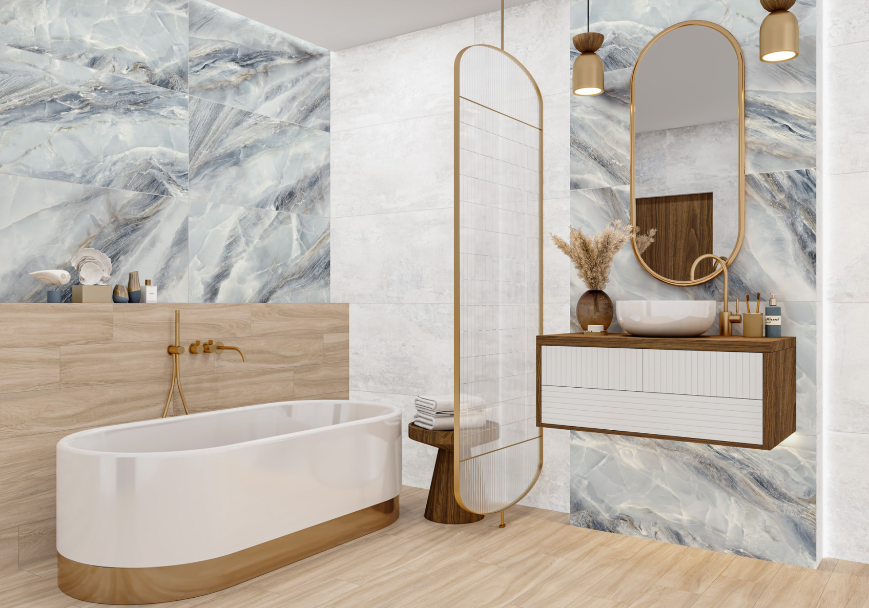 Керамический гранит New Trend  Estelle Blue лаппатированный 60х120 D120228L