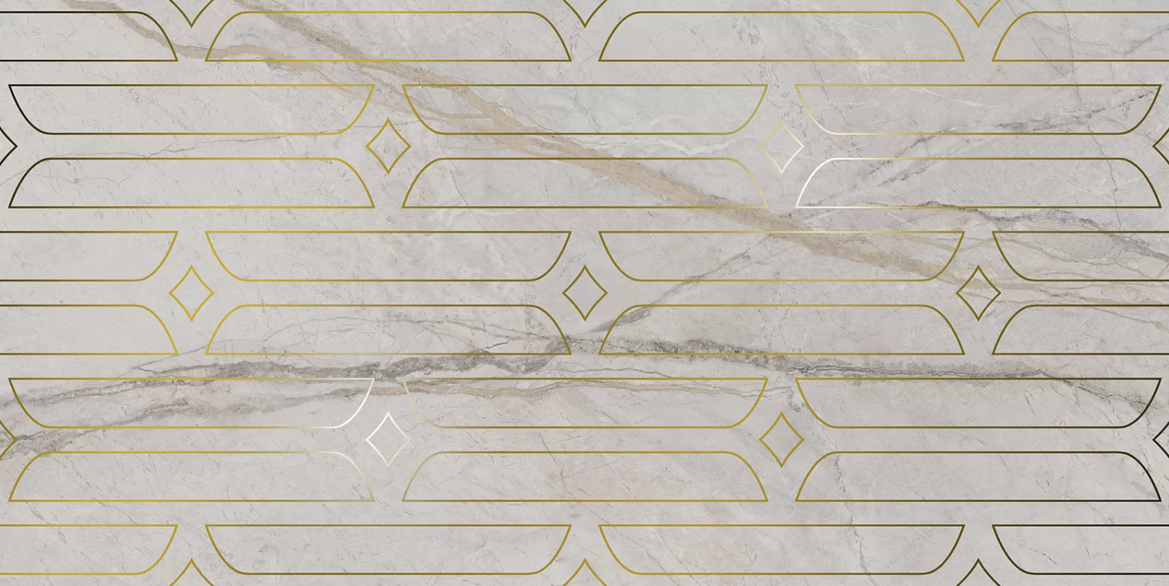 Керамический декор Kerama Marazzi Ифран серый светлый глянцевый обрезной 60x119,5x0,9
