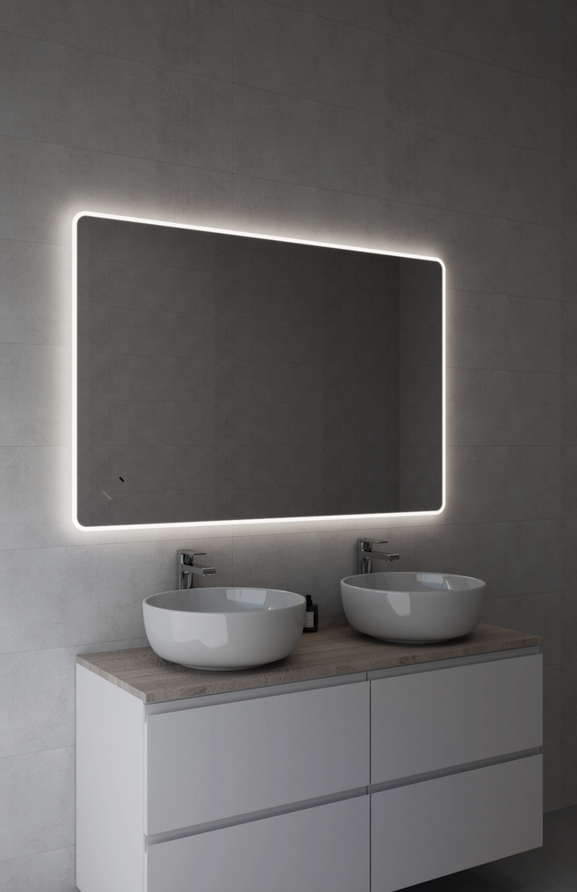 Зеркало ECLIPSE Fusion 80x120 с подсветкой прямоугольное