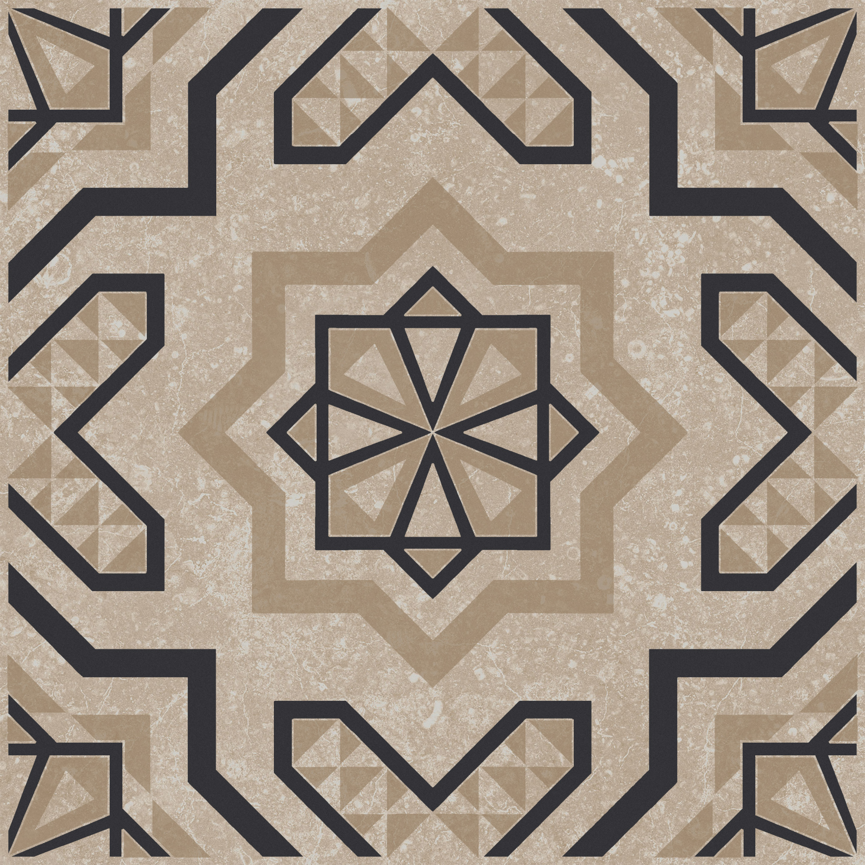 Керамический декор Kerama Marazzi Касабланка бежевый светлый матовый 20x20x0.8