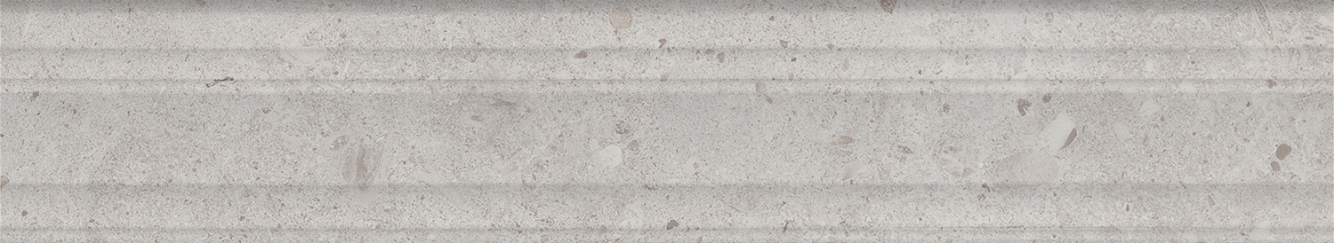 Керамический бордюр Kerama Marazzi Риккарди BLF010R серый светлый матовый структура обрезной 40x7,3