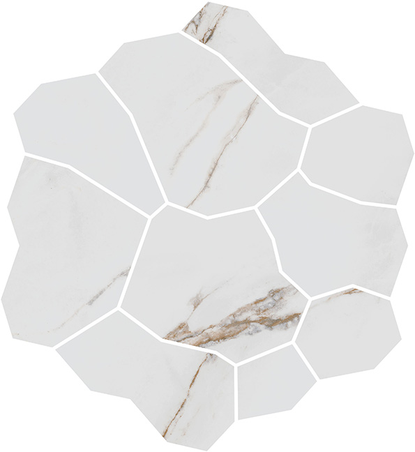 Керамический декор Kerama Marazzi наборный белый матовый обрезной 31,5x34,2x0,9