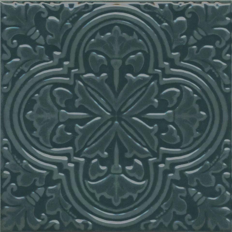 Керамический декор Kerama Marazzi Фес зеленый темный глянцевый 15x15