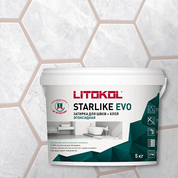 Затирка STARLIKE EVO S.500 Rosa Cipria 5 кг в Уфе — купить с доставкой | Nova