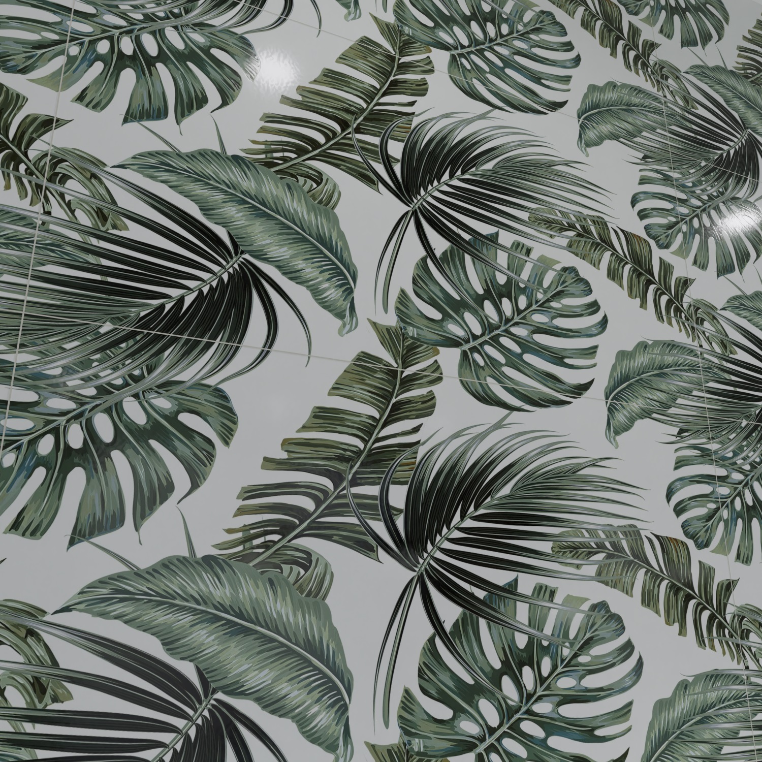 Керамическая плитка Ликаон TP3600H папоротник глянцевая 30х60