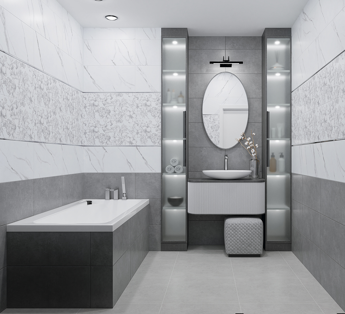 Керамическая плитка Azori Carrara Bianco 315x630