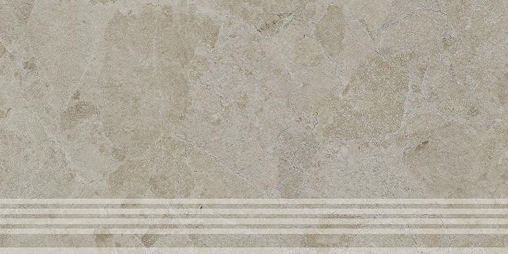 Керамическая ступень Kerama Marazzi Сплит бежевый матовый обрезной 30x60x0,8
