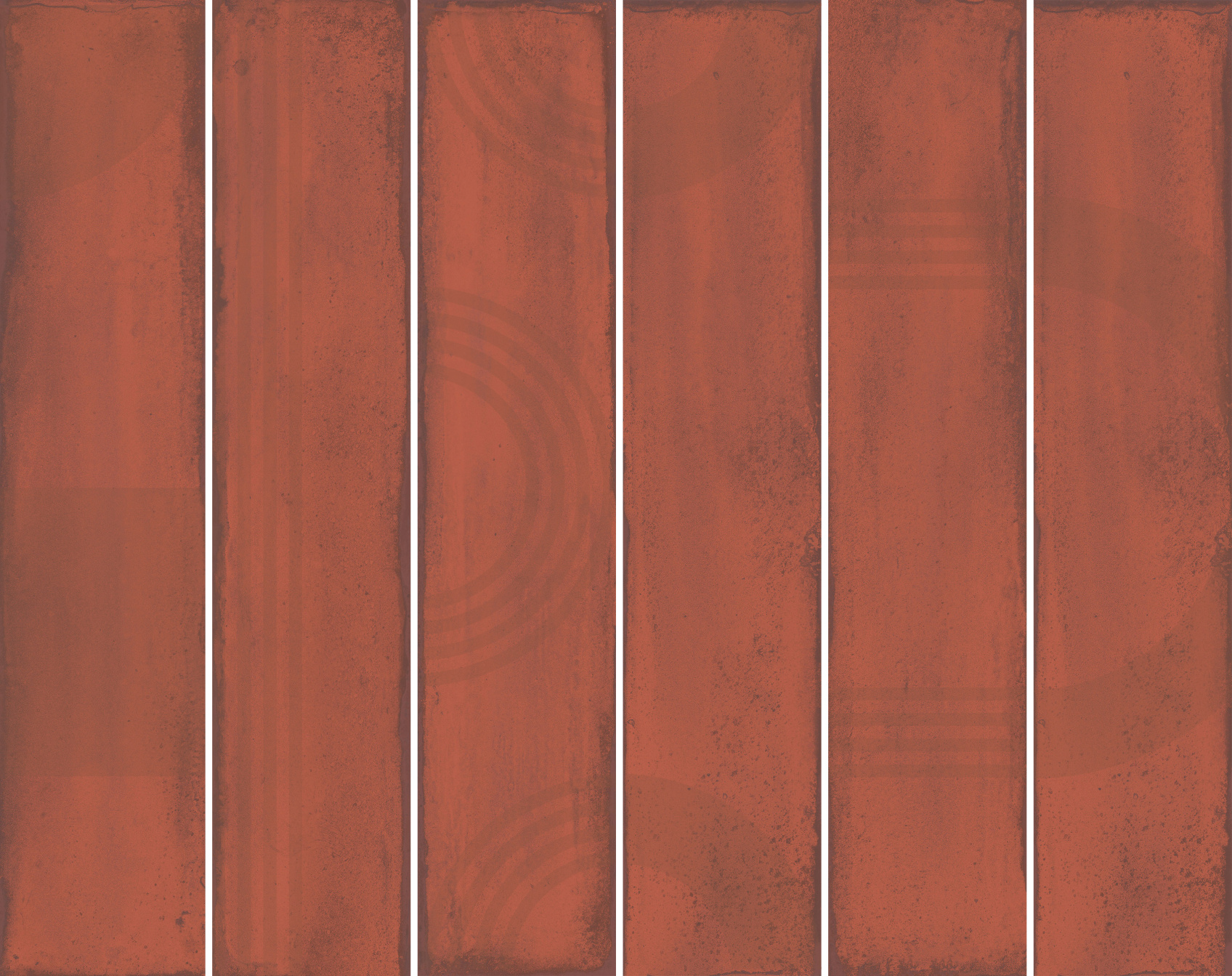 Керамическое панно Kerama Marazzi Мажорель красное глянцевое (из 6 частей 6х28.5) 36x28.5