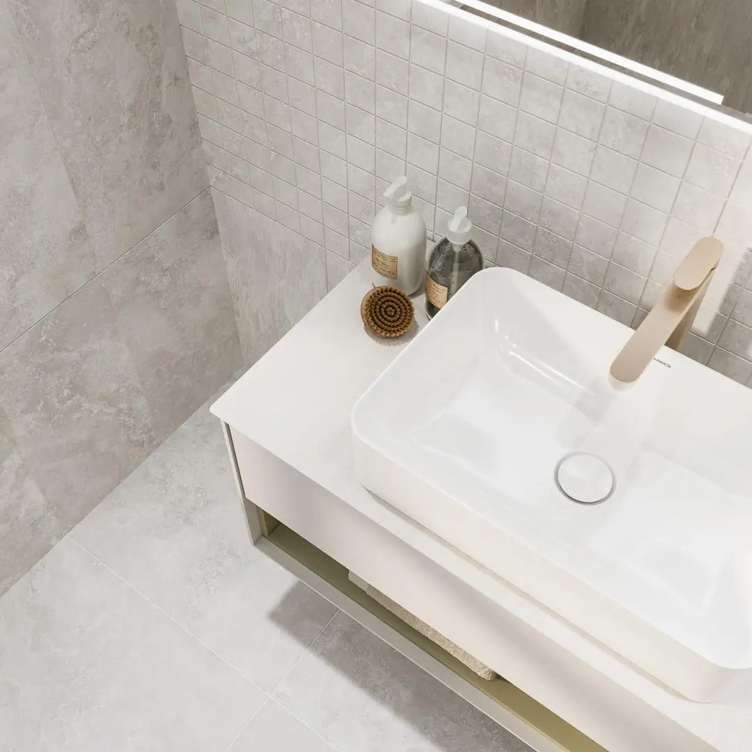 Керамический декор Kerama Marazzi Литос чипсет серый светлый матовый обрезной 30x60x0.9