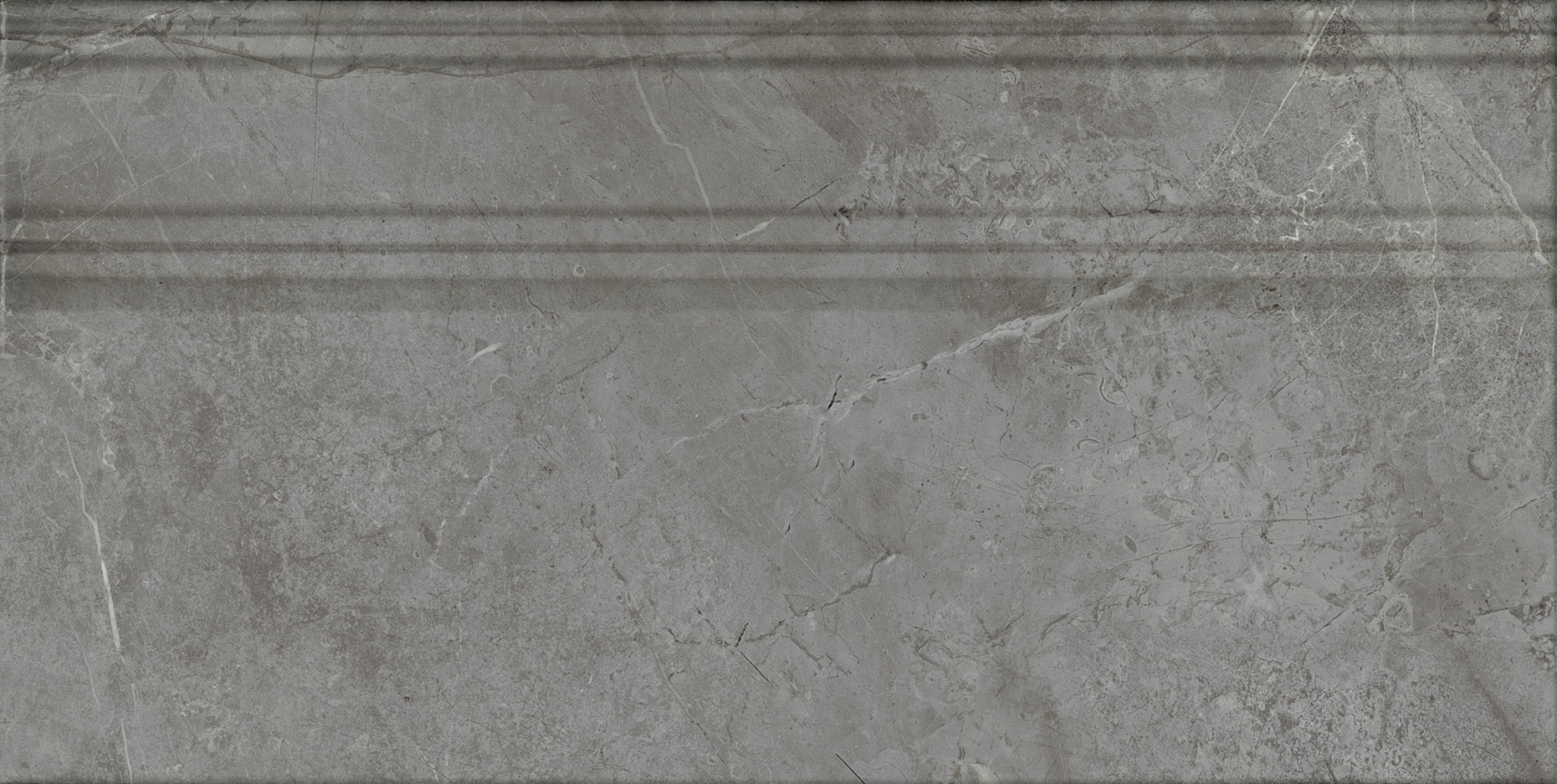 Керамический плинтус Kerama Marazzi Риальто серый темный глянцевый обрезной 20x40 в Уфе — купить с доставкой | Nova