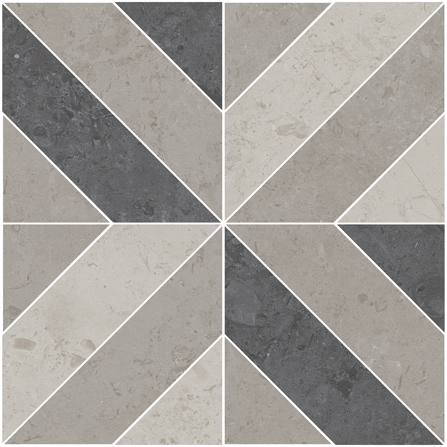 Керамический декор Про Лаймстоун ID124T серый матовый 60x60 (ст.арт.  ID124)