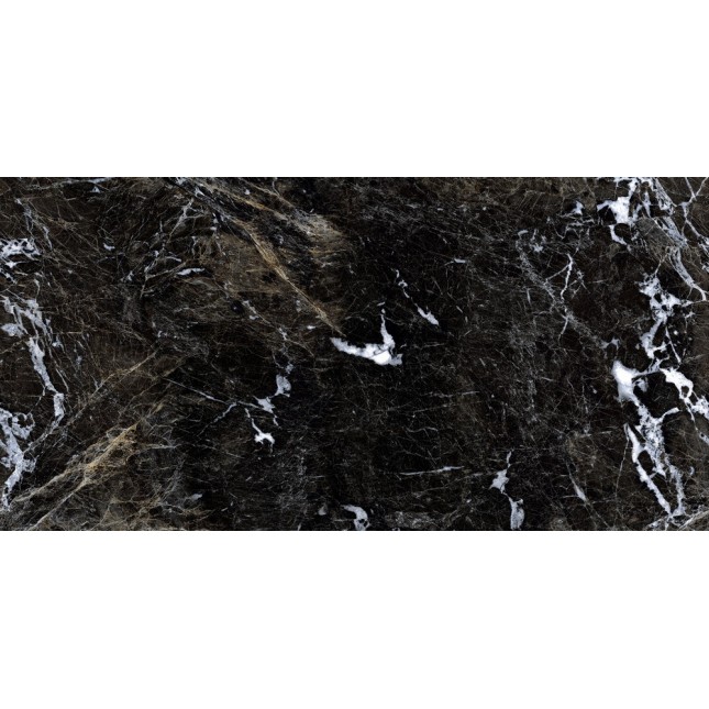 Керамический гранит Грессе Симбел GRS05-03 Карбон черный мрамор 1200x600x10