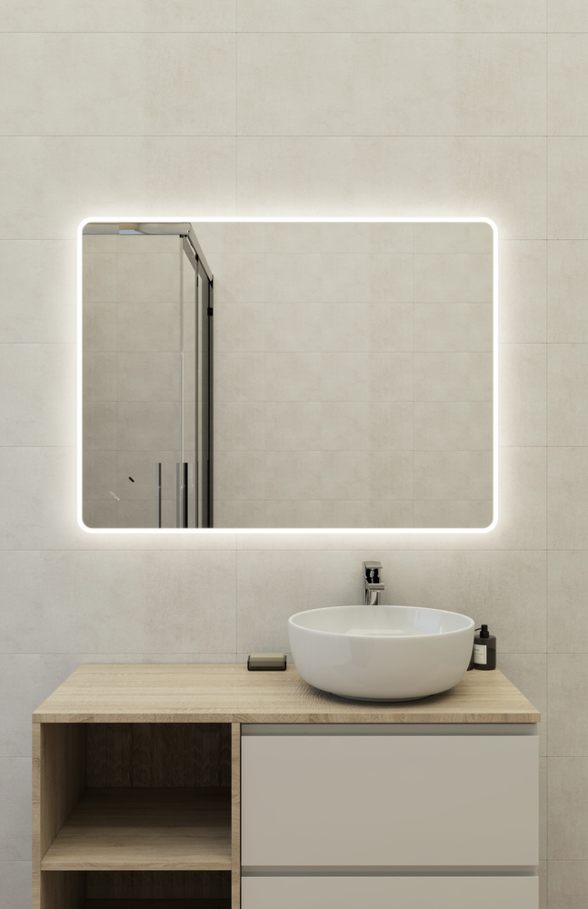 Зеркало ECLIPSE Fusion 75x100 с подсветкой прямоугольное